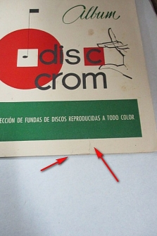 DISC-CROM. ALBUM DE CROMOS DE COLECCIÓN DE FUNDAS DE DISCOS REPRODUCIDAS A TODO COLOR.
