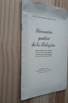HIMNARIO POÉTICO DE LA RELIGIÓN (DEDICADO POR EL AUTOR)