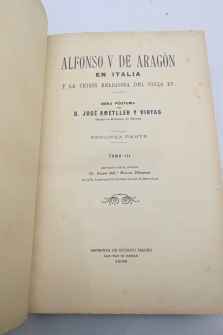 ALFONSO DE ARAGON EN ITALIA Y LA CRISIS RELIGIOSA DEL SIGLO XV