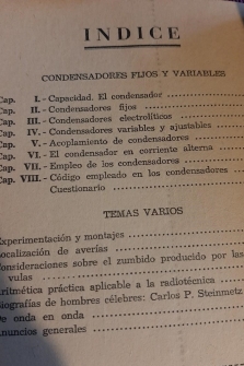 RADIO ENCICLOPEDIA. Número 13: Condensadores fijos y variables. FEBRERO 1945. 1ª EDICIÓN