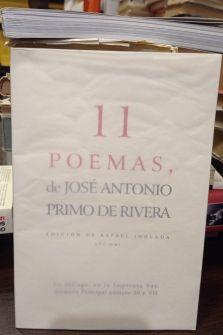 11 POEMAS, de José Antonio Primo de Rivera