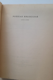 POESIAS ESCOGIDAS (1915 - 1939)