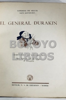 El Geneal Durakin. Traducción de Matilde Ras. Ilustrado con 108 dibujos de Zaragüeta