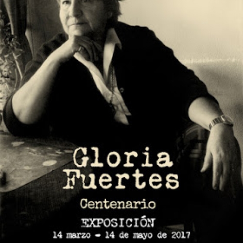 Exposición sobre Gloria Fuertes en el teatro Fernán Gómez